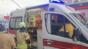 Kaza sonrası otobüslerin görüntüsü