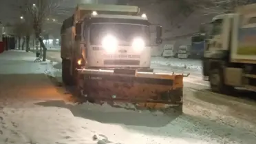 Kar yağışı sonrası Mardin sokakları