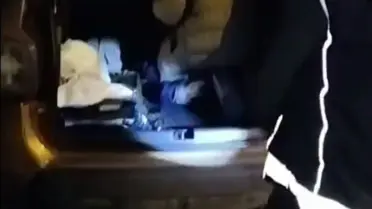 Kaçak göçmenlerin bulunduğu cipte çekilen fotoğraf