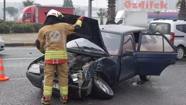 Kaza yerinde çekilmiş fotoğraf