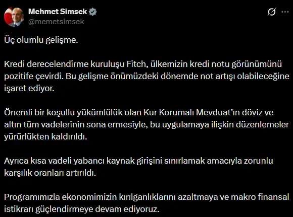 Bakan Şimşek ve Fitch temsilcileri