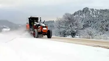 Beypazarı kırsal yolları kar sonrası