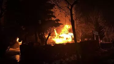 Yangın anındaki kafe içi