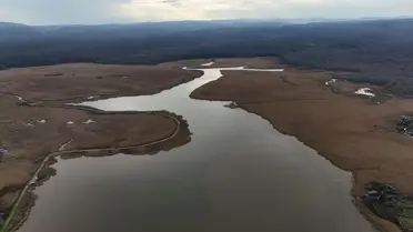 Mert Gölü'nün denizle birleştiği an