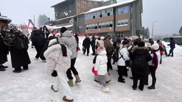 Uludağ’da sömestir tatilinde kayak pistleri
