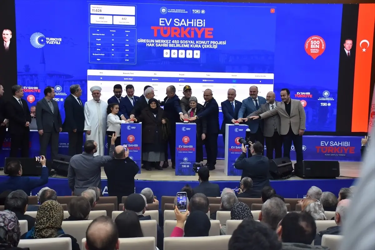 Giresun’da Yüzyılın Konut Projesi Kura Çekimi Sonuçlandı