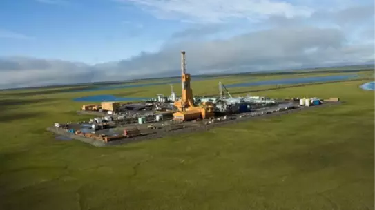 Petrol platformu yangın görüntüsü