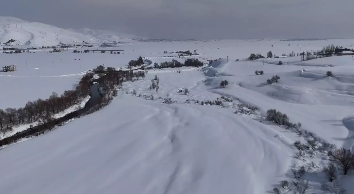 Buzla Kaplı Büyükçay Deresi'nde Drone ile Görüntülenen Ördekler