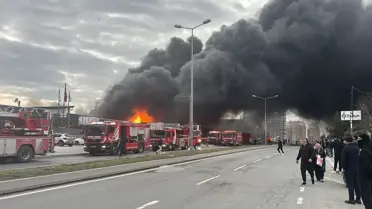 Yangın sonrası fabrikadan görüntü