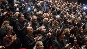 Tören sırasında Haldun Dormen fotoğrafı
