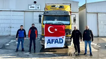 Aynularab’ta dağıtılan insani yardım malzemeleri