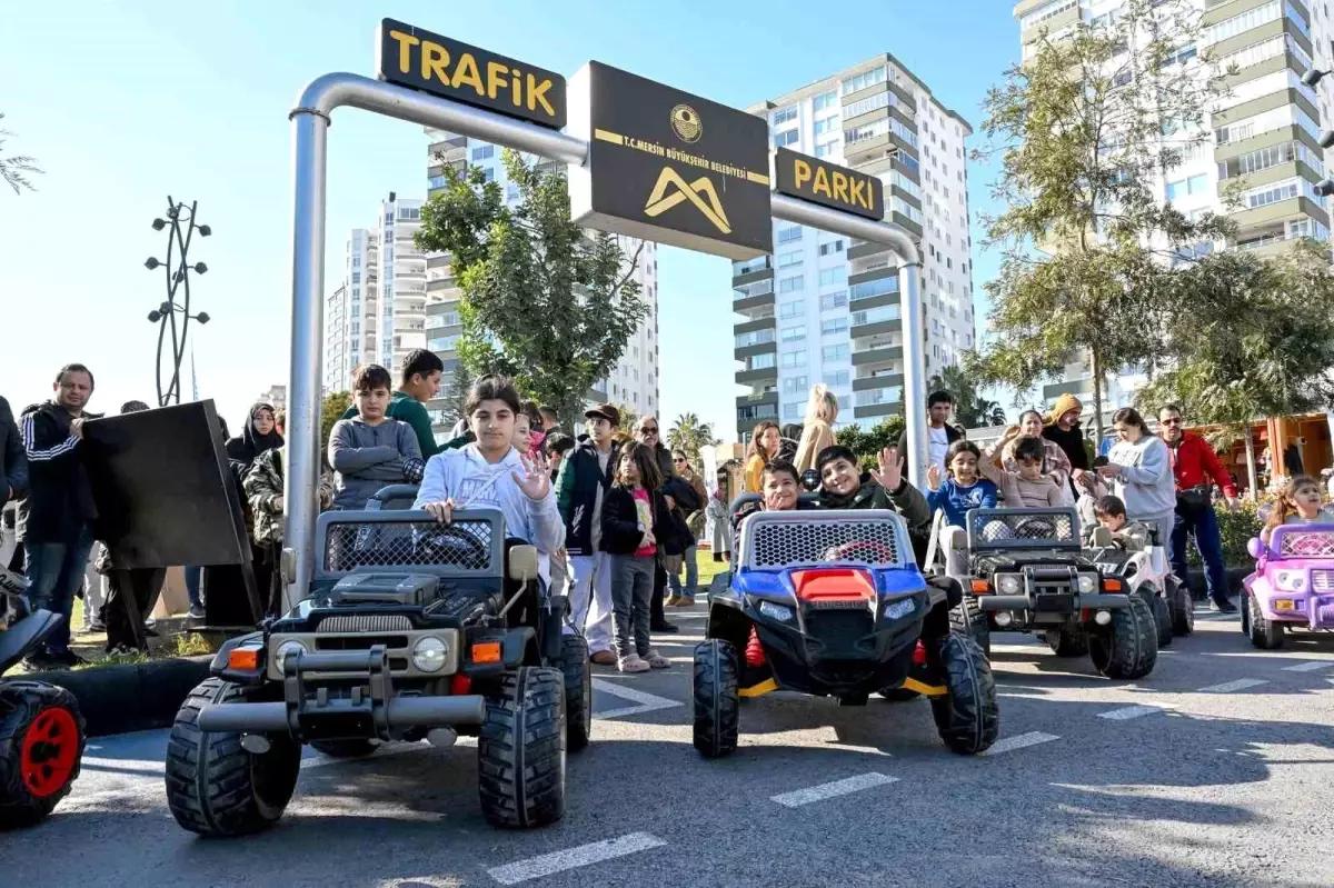 Mersin Trafik Parkı, Yarıyıl Tatilinde Çocukların Gözdesi Oldu