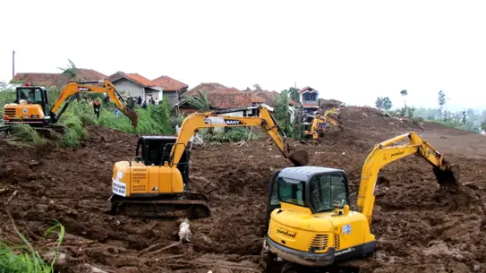 Toprak kayması sonrası oluşan yıkım