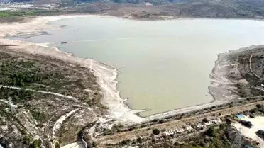 Barajdaki su seviyesinin yükselişini gösteren fotoğraf