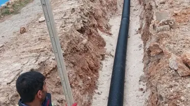 Mardin'in Eroğlu Mahallesi'nde 2,7 km Atık Su Hattı Tamamlandı