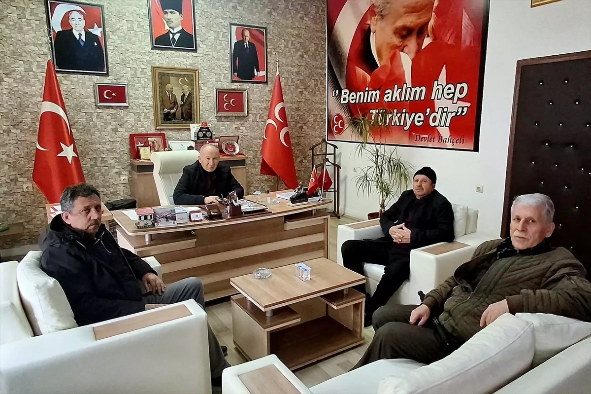 MHP Beypazarı İlçe Başkanı Orhan, Oymaağaç Mahallesi'nde Muhtar Tuncel'i Görüştü