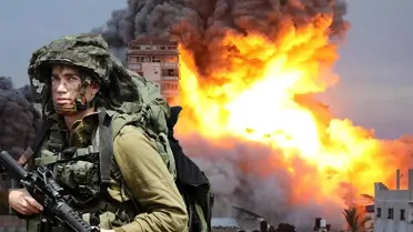 İsrail askeri hazırlıklarını gösteren görsel