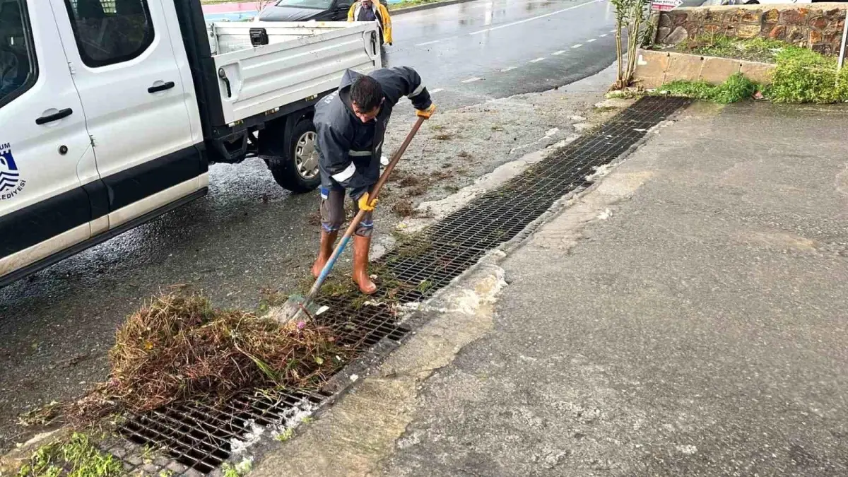 Bodrum’da Fırtına ve Yağışlara Karşı Belediye Ekiplerinin Hızlı Müdahalesi