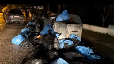 Bandırma’da Hastane Önündeki Çöp Yığınları Halkı Endişelendiriyor