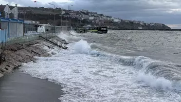 Tekirdağ’da Lodos Şiddeti Deniz Ulaşımını Duraklattı