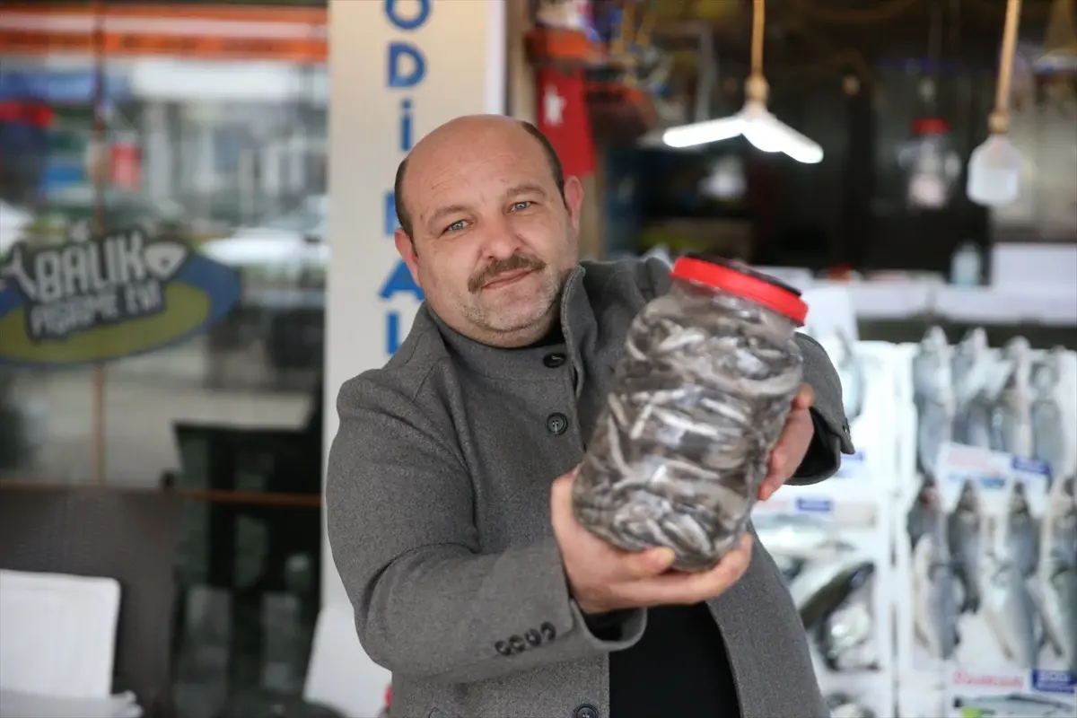 Karadeniz hamsi salamurası hazırlık sahnesi