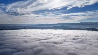 Sungurlu’da Yoğun Sis Görüntüleri Drone ile Kaydedildi