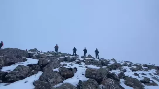 Arama çalışması sırasında ekip fotoğrafı