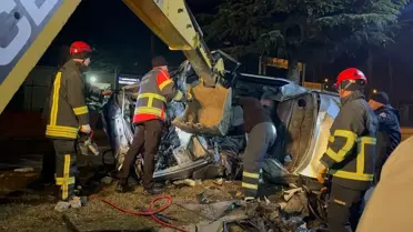 Devrilen otomobilin fotoğrafı