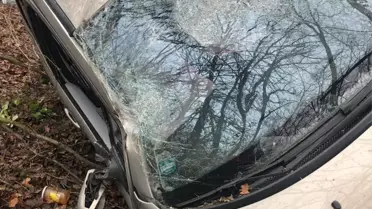 Kırklareli'de şarampole devrilen otomobilin ana fotoğrafı