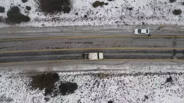Menteşe'de yüksek kesimlerde kar yağışı