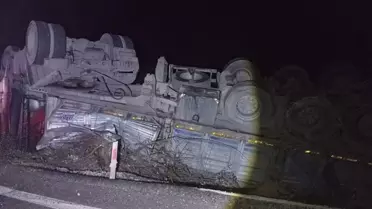 Devrilen çekicinin görüntüsü