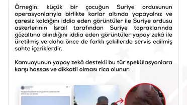 Yapay Zeka Destekli Dezenformasyon Suriye'de Artıyor