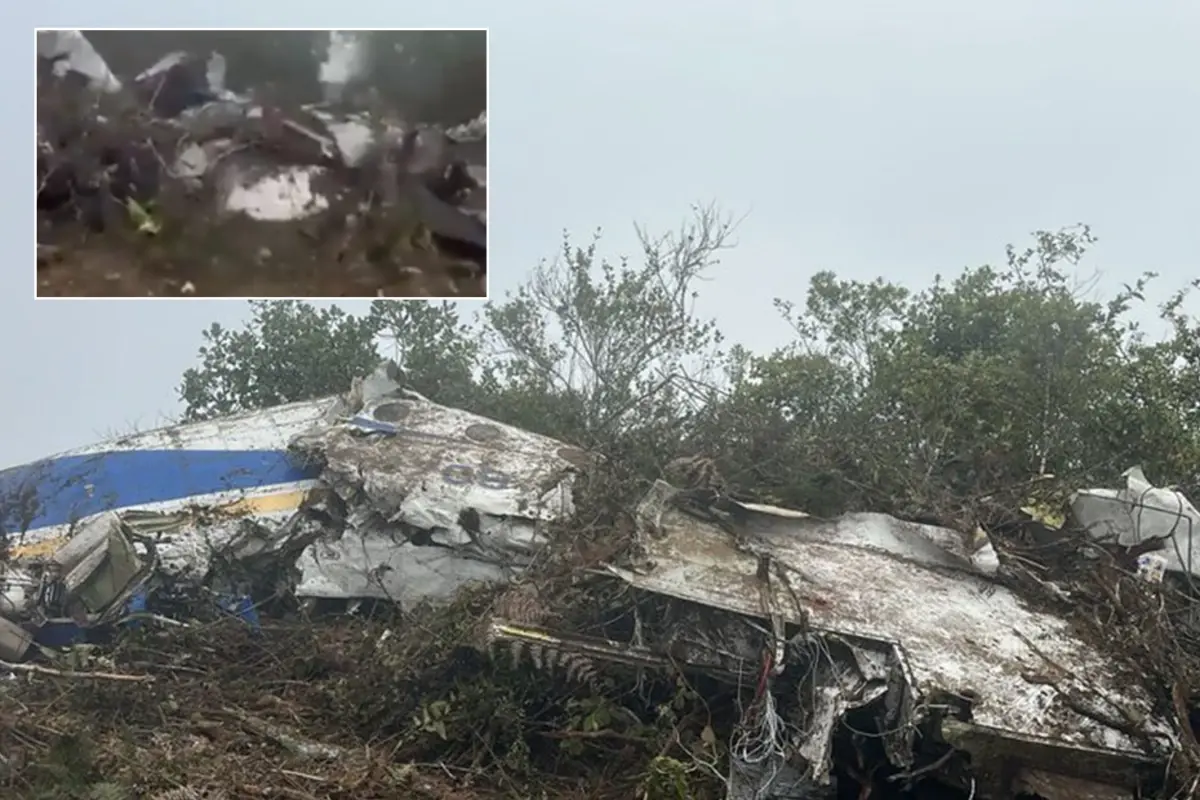 Kolombiya uçak kazası yerel görüntüsü