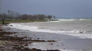 Fırtına etkisi altındaki Çanakkale Boğazı