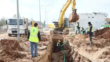 Kızıltepe'de 12 km Atıksu Hattı Döşeme Çalışmaları Hız Kazandı