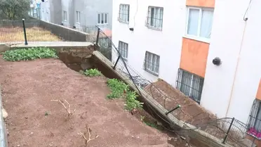 Adana selde yıkılan istinat duvarı