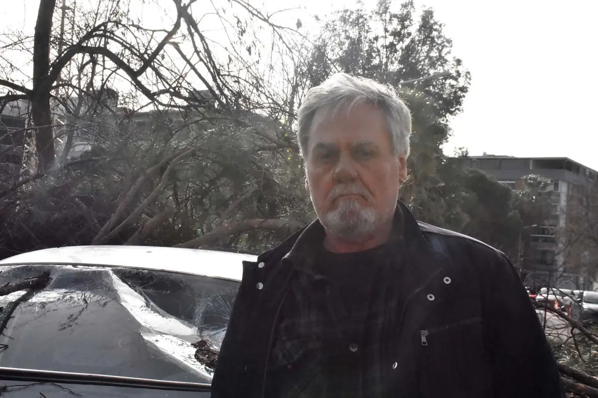 Menemen’de Şiddetli Rüzgar Ağaçları Yere Döktü, Araçlar Zarar Gördü