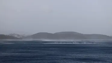 Bodrum sahilinde fırtına sonrası durum