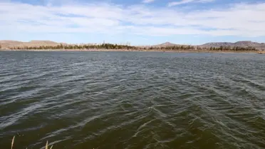 Ulaş Gölü'nün su seviyesi yükselirken görülen manzara