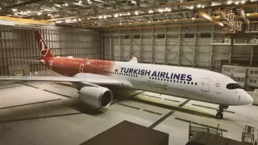 THY 500. uçağının iç mekan görüntüsü