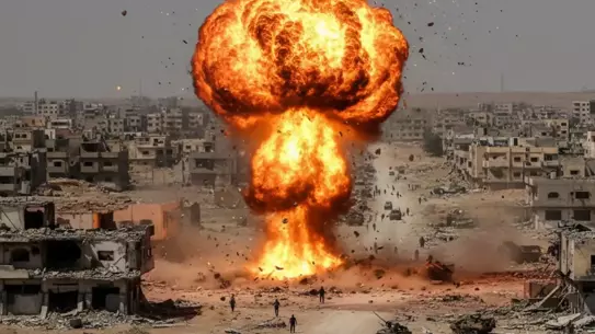 Patlama sonrası yıkılmış araç kalıntıları