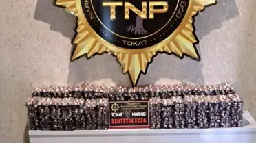 Tokat’ta 55 Bin 440 Sentetik İlacın Ele Geçirildiği Operasyon