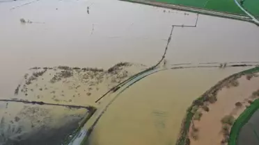 Büyük Menderes Nehri taşarken