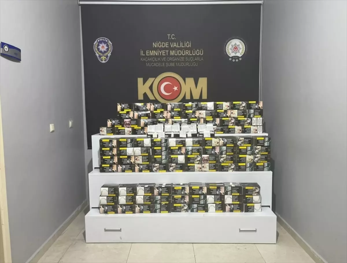 Niğde'de Kaçak Sigara Operasyonu: 105 Bin Makaron ve 2.500 Paket Sigara Ele Geçirildi